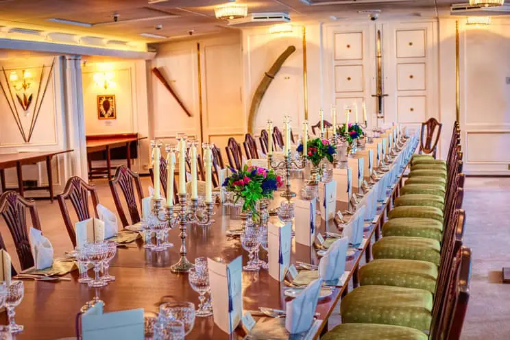 Dinner setting for guests